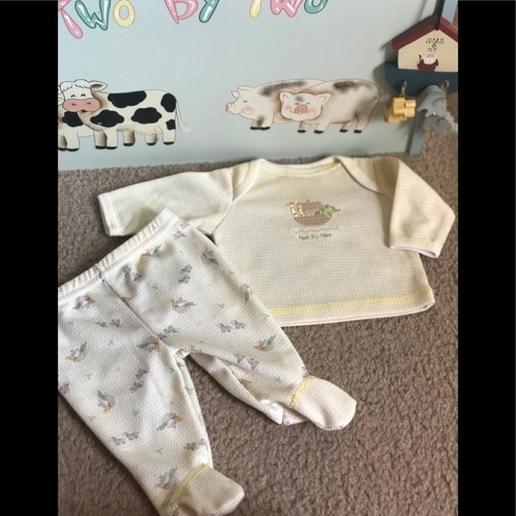 Rare 1970’sNoah’s Ark Appliqué two by two Preemie - Picture 1 of 7